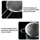304 Stainless Steel Milk Juice Mesh Strainer Ultra-Fine Kitchen Flour Sifter, Round Base