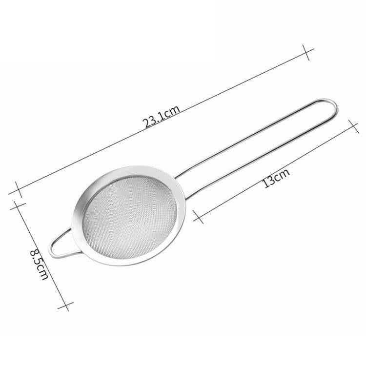 304 Stainless Steel Milk Juice Mesh Strainer Ultra-Fine Kitchen Flour Sifter, Round Base