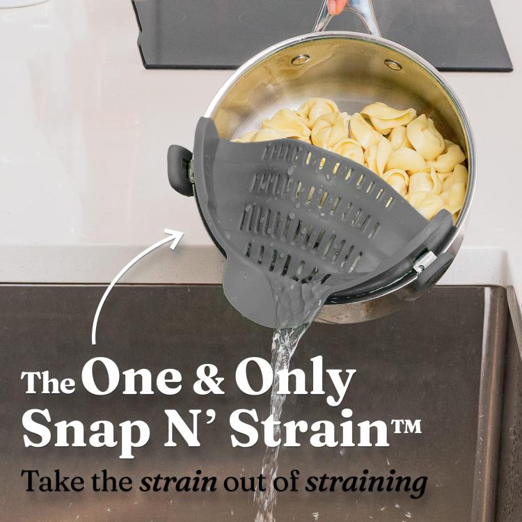 LsCook Silicone Pasta Strainer Wide Mouth Colander