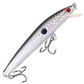 Silver minnow-style drop-shot lure with red eye and black gill spot