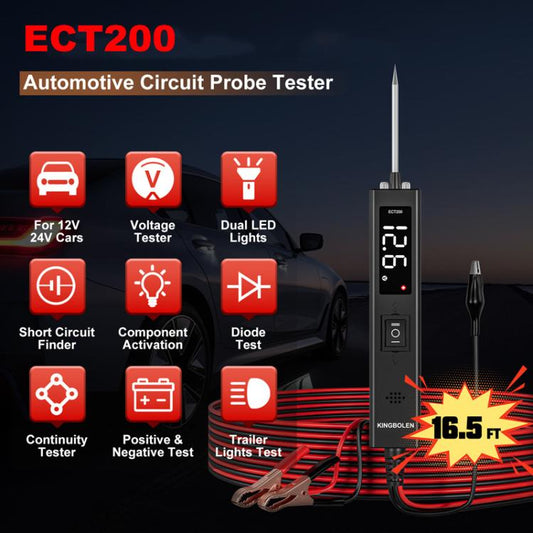 KINGBOLEN ECT200 Circuit Fault Detector Vehicle Circuit Tester For Battery Status & Usage, KINGBOLEN ECT200