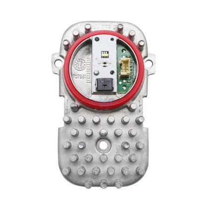 3-pin LED headlight module with red bezel and visible circuit board