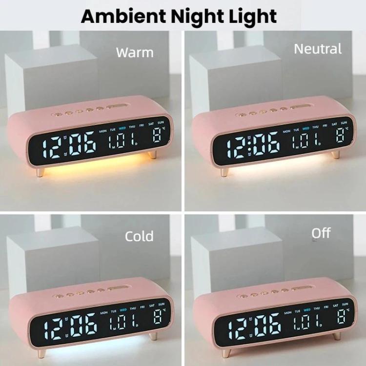 LED Digital Alarm Clock With Night Light, Date/Weekday/Temperature, 2 Alarms, Countdown Timer, 3 Brightness Levels, USB Output Port