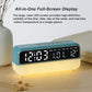 Multi-Function Digital Alarm Clock With Dimmable Night Light, Date/Weekday/Temperature, Dual Alarms, Timer Function, USB Charging Port