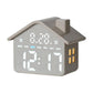 House-Shaped Digital Alarm Clock with Night Light Dual Alarms & Timer Function, 3-Level Brightness, GH8063 Yellow, GH8063 Gray