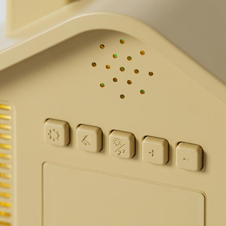 House-Shaped Digital Alarm Clock with Night Light Dual Alarms & Timer Function, 3-Level Brightness, GH8063 Yellow, GH8063 Gray