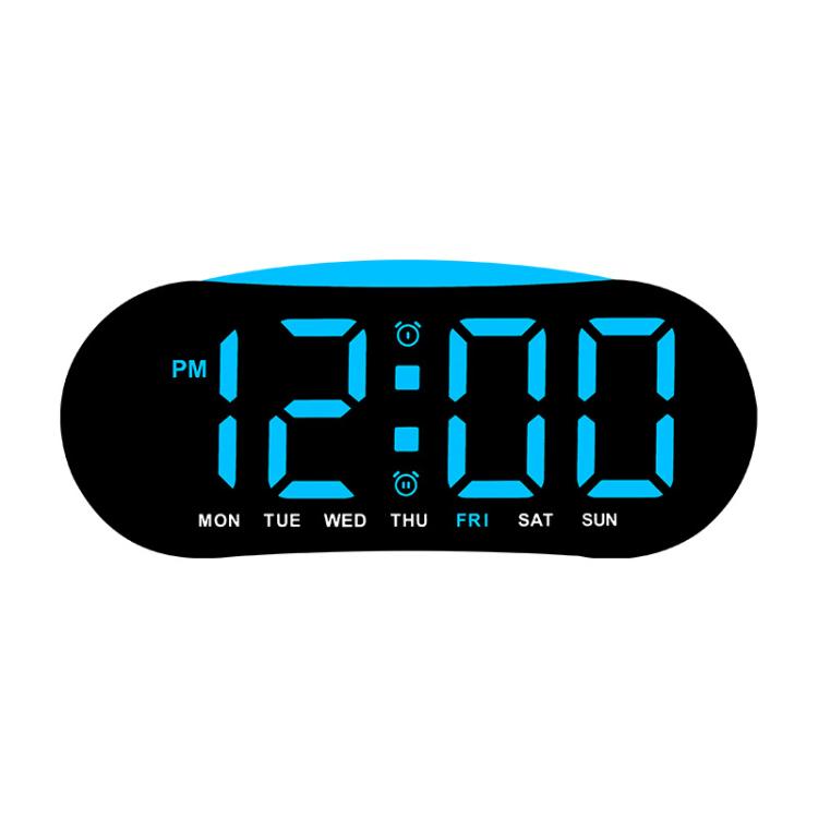 Digital Alarm Clock for Bedroom With Atmosphere Night Light, 2 Alarms, Week/Date/Temperature Display