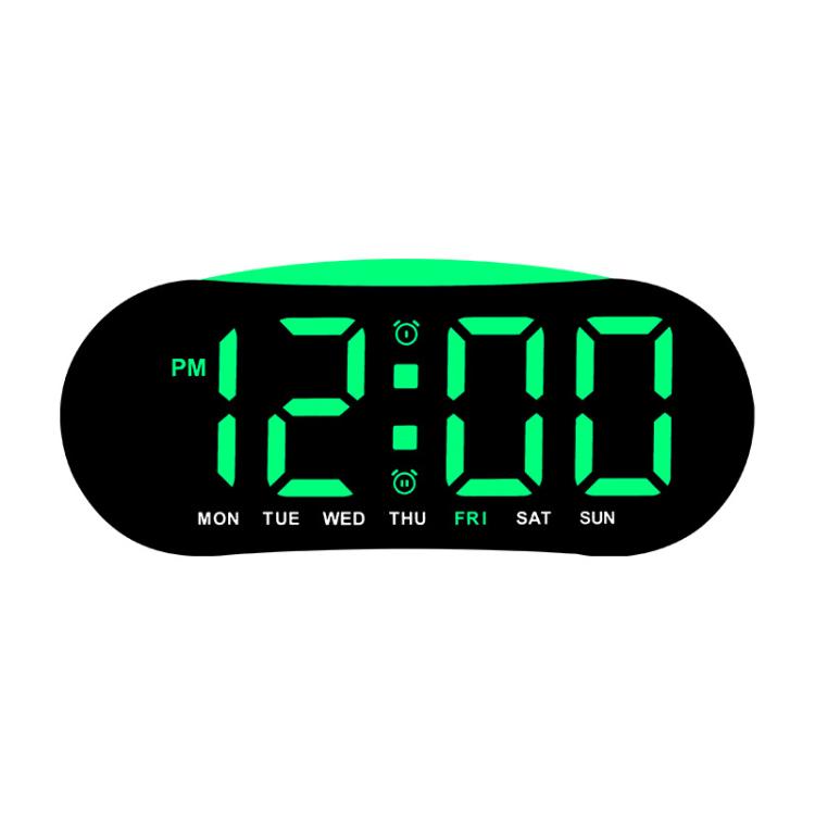 Digital Alarm Clock for Bedroom With Atmosphere Night Light, 2 Alarms, Week/Date/Temperature Display