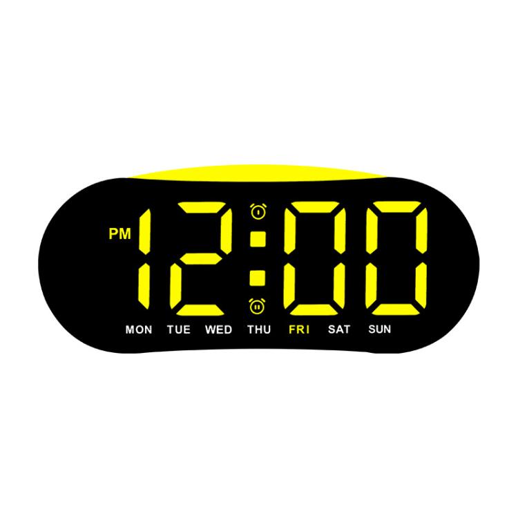 Digital Alarm Clock for Bedroom With Atmosphere Night Light, 2 Alarms, Week/Date/Temperature Display