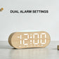 Digital Alarm Clock for Bedroom With Atmosphere Night Light, 2 Alarms, Week/Date/Temperature Display