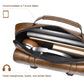 WEIXIER D1109 Mens Horizontal Briefcase Messenger Bag Waterproof PU Leather Shoulder Bag Handbag