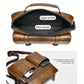 WEIXIER D1109 Mens Horizontal Briefcase Messenger Bag Waterproof PU Leather Shoulder Bag Handbag