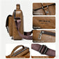 WEIXIER D1109 Mens Horizontal Briefcase Messenger Bag Waterproof PU Leather Shoulder Bag Handbag