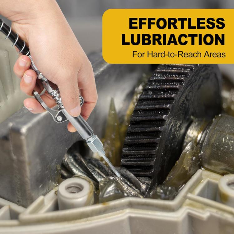 Lubricant filler nozzle applying grease to engine components