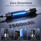 Mini soldering iron with blue indicator window and removable battery cover