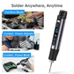Cordless mini soldering iron with cord-free operation and USB power