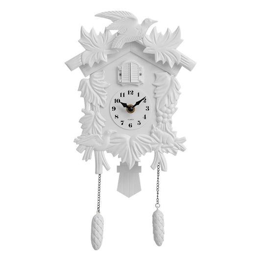 Vintage Cuckoo Wall Clock with Bird Song Chime for Home Living Room Bedroom Decor