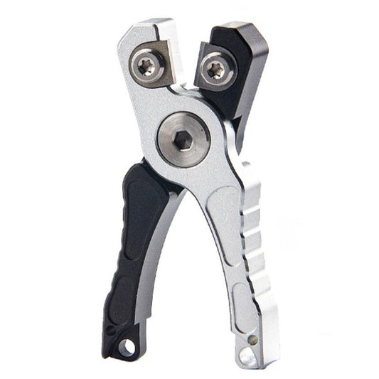 Aluminum Alloy Portable Fishing Line Cutter Tungsten Steel Blades Mini Fishing Shears, Silver Black