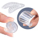 Clear anti-slip insole shown from top and underside for grip