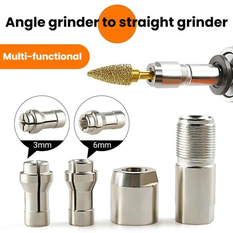 Angle Grinder To Straight Grinder Conversion Chuck Grinder Accessories, 3mm M10, 6mm M10, 3mm M14, 6mm M14