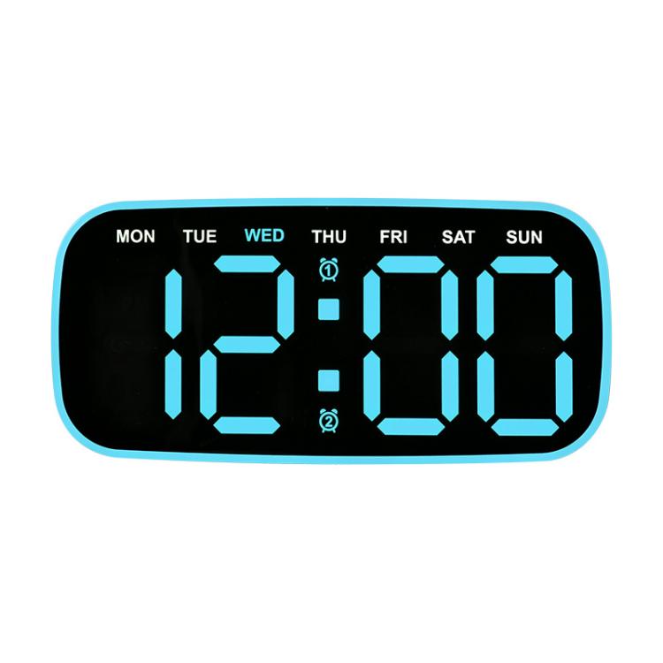 Modern Digital Wall Clock & Desk Clock LED Large Display with Date, Week, Temp, Adjustable Brightness Decorative Silent Clock