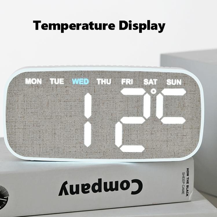 Modern Digital Wall Clock & Desk Clock LED Large Display with Date, Week, Temp, Adjustable Brightness Decorative Silent Clock