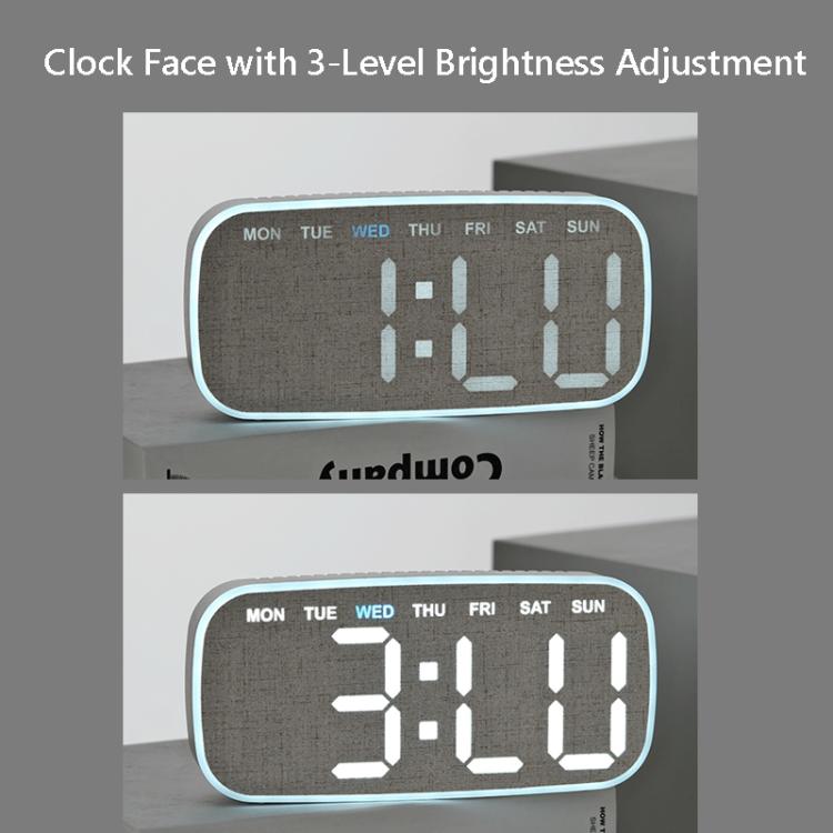 Modern Digital Wall Clock & Desk Clock LED Large Display with Date, Week, Temp, Adjustable Brightness Decorative Silent Clock