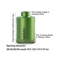 Green tile hole saw bit with serrated diamond rim and visible depth markings