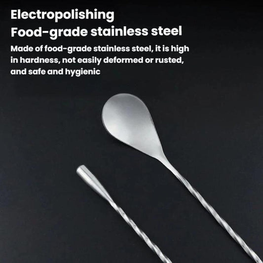 304 Stainless Steel Long-Handled Stirrer Coffee Milk Tea Spoon, LsCook 30cm