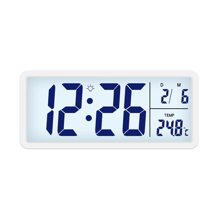 10-Inch LCD Display Desktop Electric Clock with Backlight Large Digital Wall Clock Indoor Thermometer