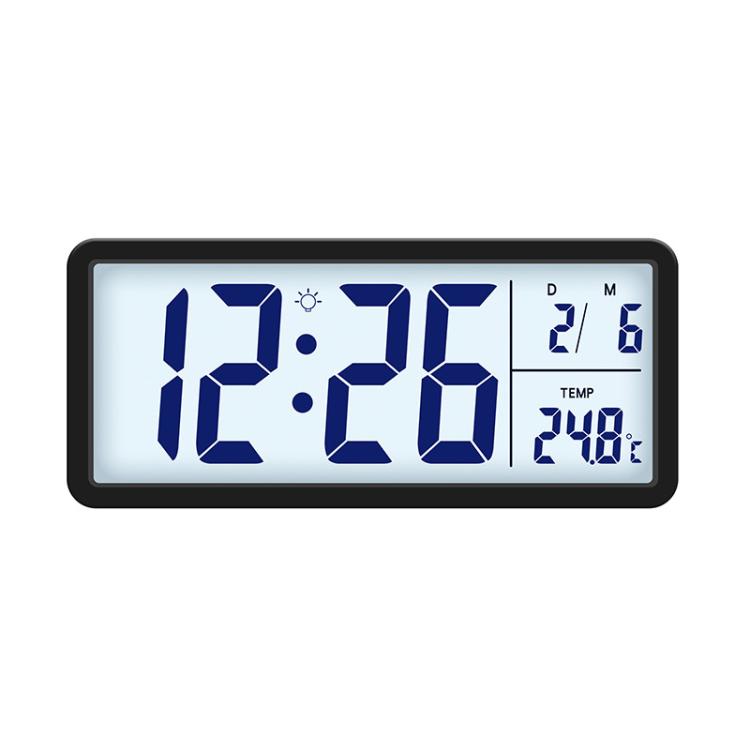 10-Inch LCD Display Desktop Electric Clock with Backlight Large Digital Wall Clock Indoor Thermometer