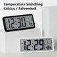 10-Inch LCD Display Desktop Electric Clock with Backlight Large Digital Wall Clock Indoor Thermometer