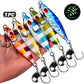 PROBEROS LF179 Metal Jigging Lures with Spinner Blade Glow in the Dark Saltwater Fishing Jigs, 30g, 40g, 60g, 80g, 90g