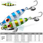 PROBEROS LF179 Metal Jigging Lures with Spinner Blade Glow in the Dark Saltwater Fishing Jigs, 30g, 40g, 60g, 80g, 90g