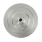 Metal wet grinding disc with center threaded hole and circular edge ring detail