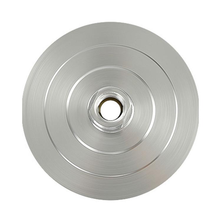 Round metal grinding pad disc with center threaded hole and inner circular groove