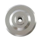 Aluminum alloy self-adhesive grinding tray, silver disc with recessed center threaded port