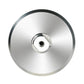 Aluminum alloy self-adhesive grinding tray, silver disc with black outer rim and center hole