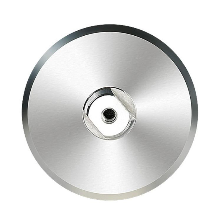 Aluminum alloy self-adhesive grinding tray, silver disc with black outer rim and center hole