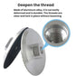 Adhesive-backed aluminum grinding disc with threaded center insert, dark edge and silver