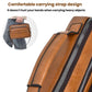 Tan PU crossbody bag strap detail with reinforced stitching and zipper-edge trim