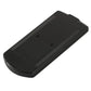 Black car audio DVD remote controller back panel with vented grip and screw cover
