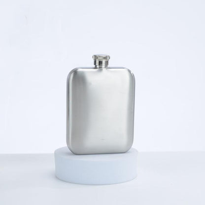 Stainless steel hip flask with screw cap, leakproof pocket liquor bottle