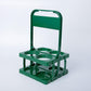 Green 4-hole foldable plastic drink carrier with carry handle