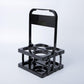 Black 4-hole foldable plastic drink carrier with carry handle