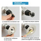 Emery angle grinder grinding disc with mounting adapter, shown in installation steps