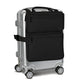 Black luggage attachment organizer bag with two zippered front compartments