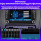 7-inch car navigation display with DSP sound mode settings and audio equalizer visuals
