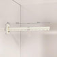 White retractable folding clothes drying rack, multi-slot bar with 2 folding sections