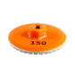 Orange one-piece diamond grinding disc, grit 150, for tile edge grinding
